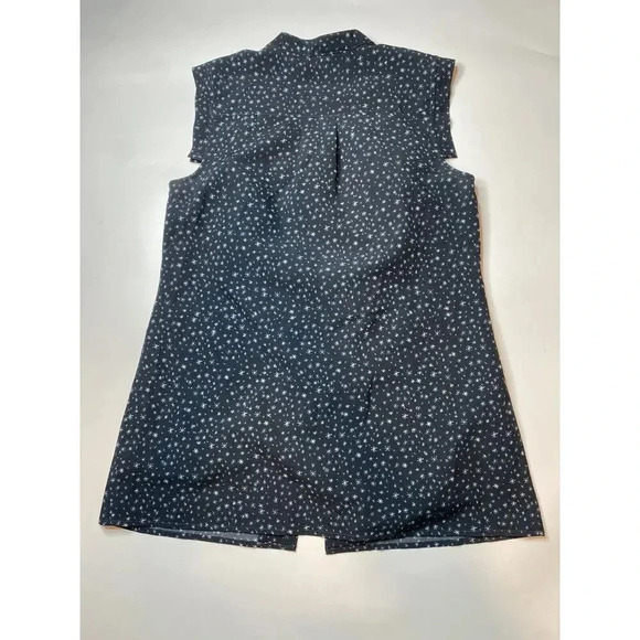 Cabi Astral Blouse Black Tank Top Star Print Button Up Women’s Medium - Picture 7 of 7